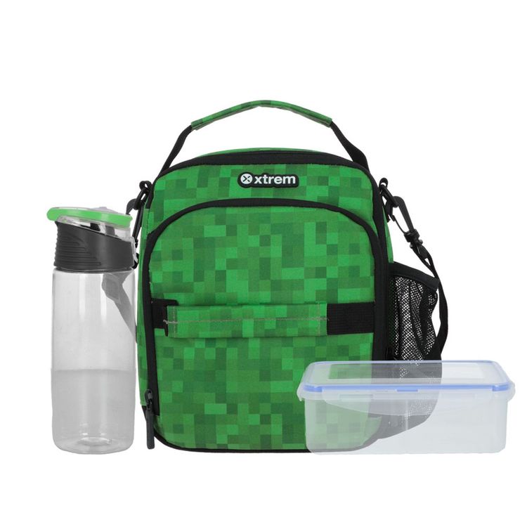 Pack Lonchera Green Pixels
