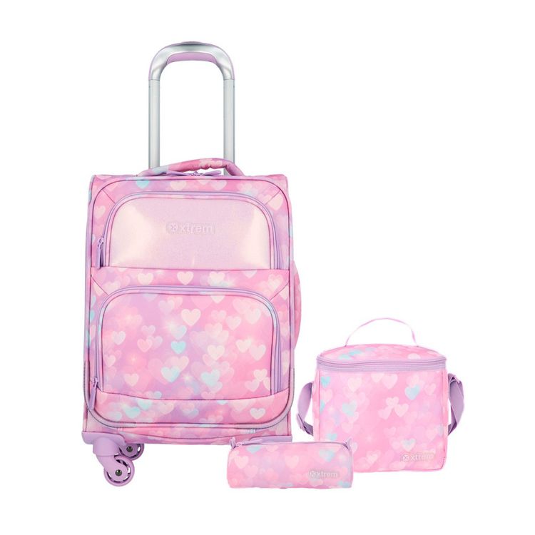 Mochila de Ruedas Speedy Pink Hearts