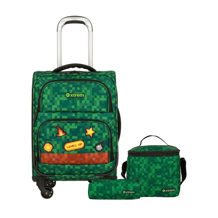 Mochila de Ruedas Speedy Green Pixels