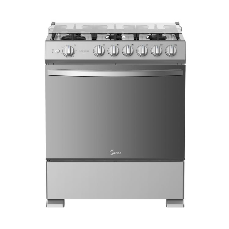 Cocina a Gas Mastercook Plus 30'' 6 Q Silver