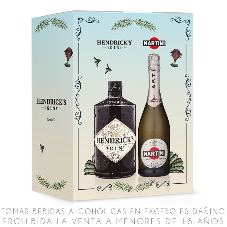 Gin Hendricks Botella 700ml + Espumante Martini Asti Botella 750ml