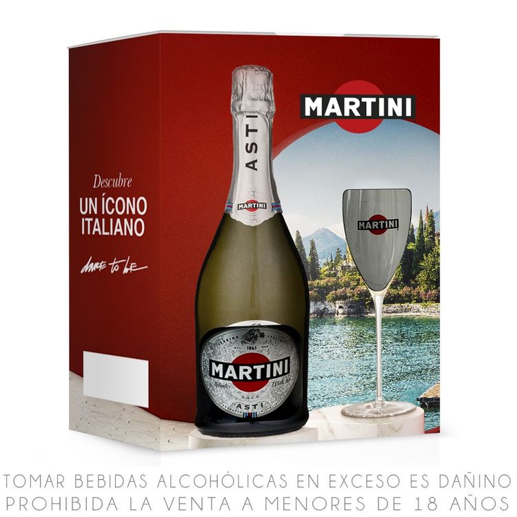 Espumante Martini Asti Botella 750ml + Copa
