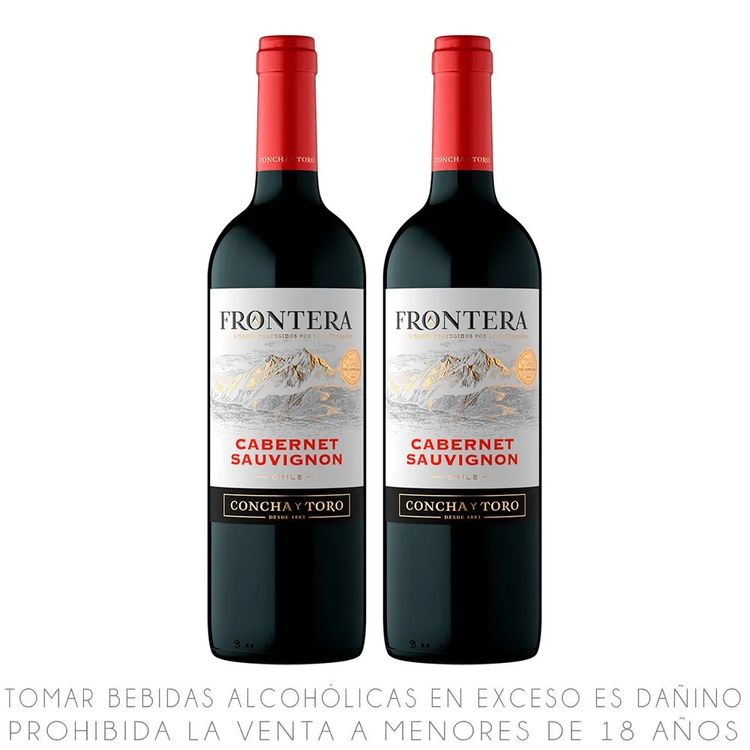 Tripack Vino Tinto Frontera Concha y Toro Botella 750ml