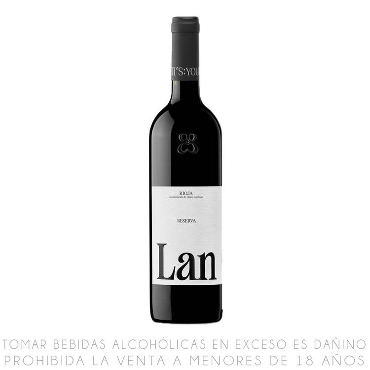 Vino Tinto Tempranillo Lan Reserva Botella 750ml