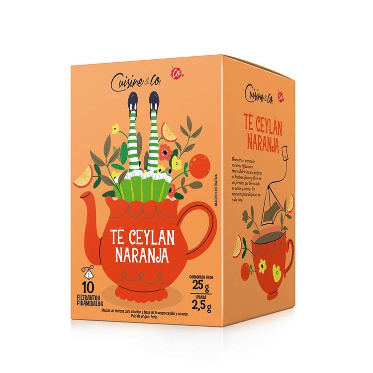 Té Ceylán Naranja Cuisine & Co Piramidal 10un