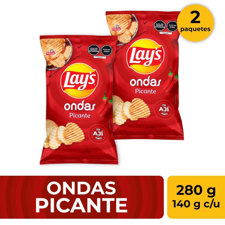 Twopack Papas Lay's Ondas Picante 140g