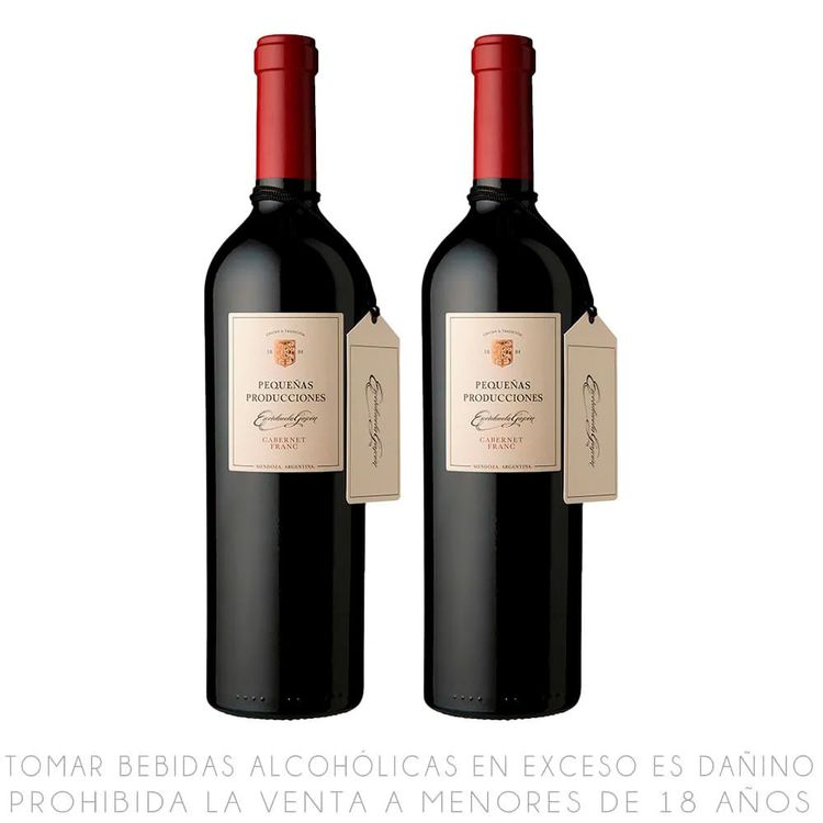 Twopack Vino Tinto Cabernet Franc Pequeñas Producciones 750ml