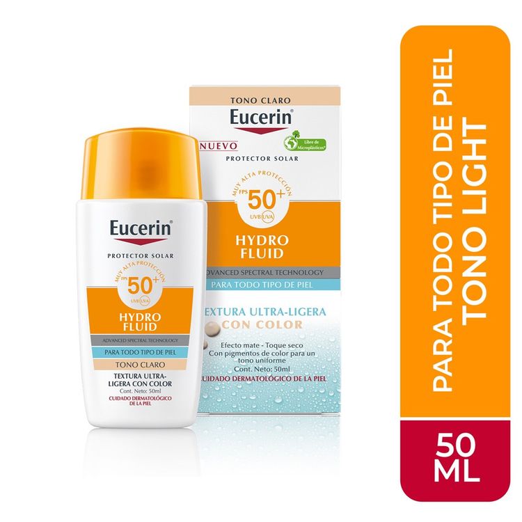 Protector Solar Eucerin Hydro Fluid Tono Claro 50ml Protector Solar Eucerin Hydro Fluid Tono Claro 50ml