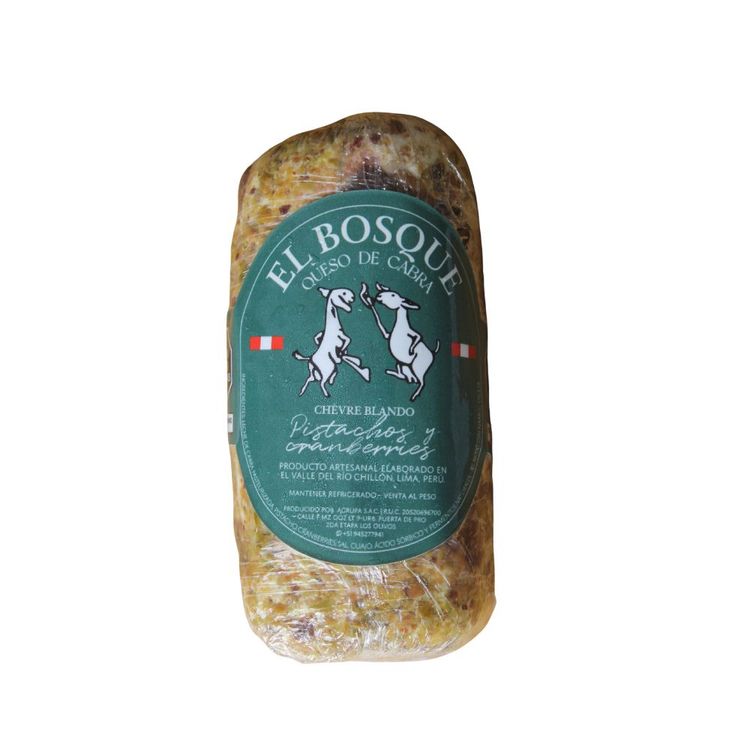 Queso de Cabra con Pistachos y Cranberries El Bosque 180g