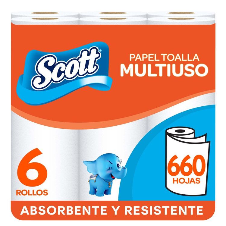 Papel Toalla Scott Multiusos 6 Rollos