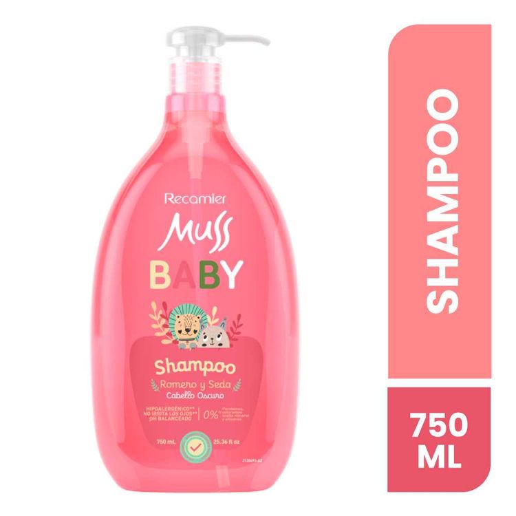 Shampoo Muss Baby Romero y Seda 750ml
