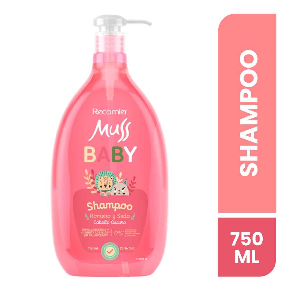 Shampoo Muss Baby Romero y Seda 750ml