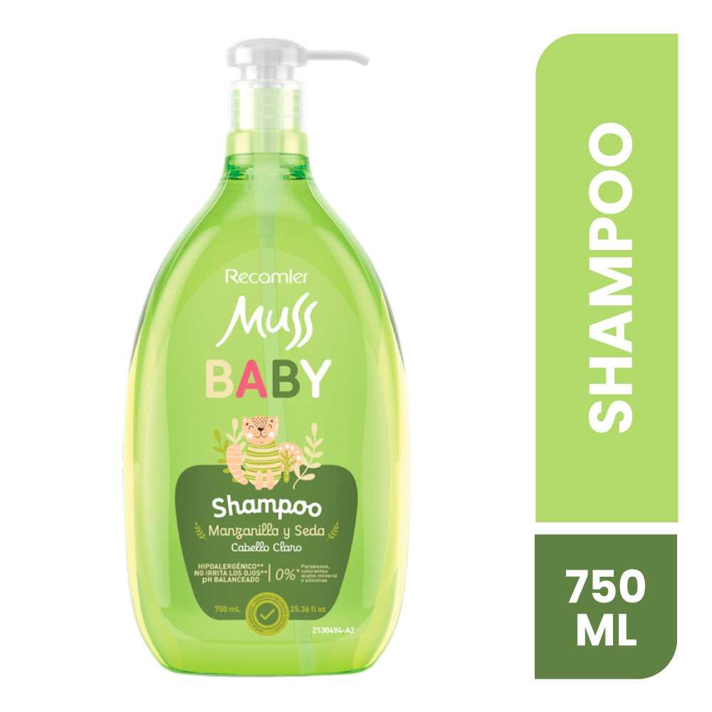 Shampoo Muss Baby Manzanilla y Seda 750ml