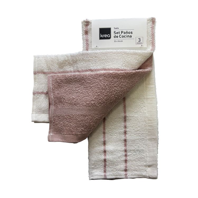 Set 3 Paños Krea Toalla Líneas