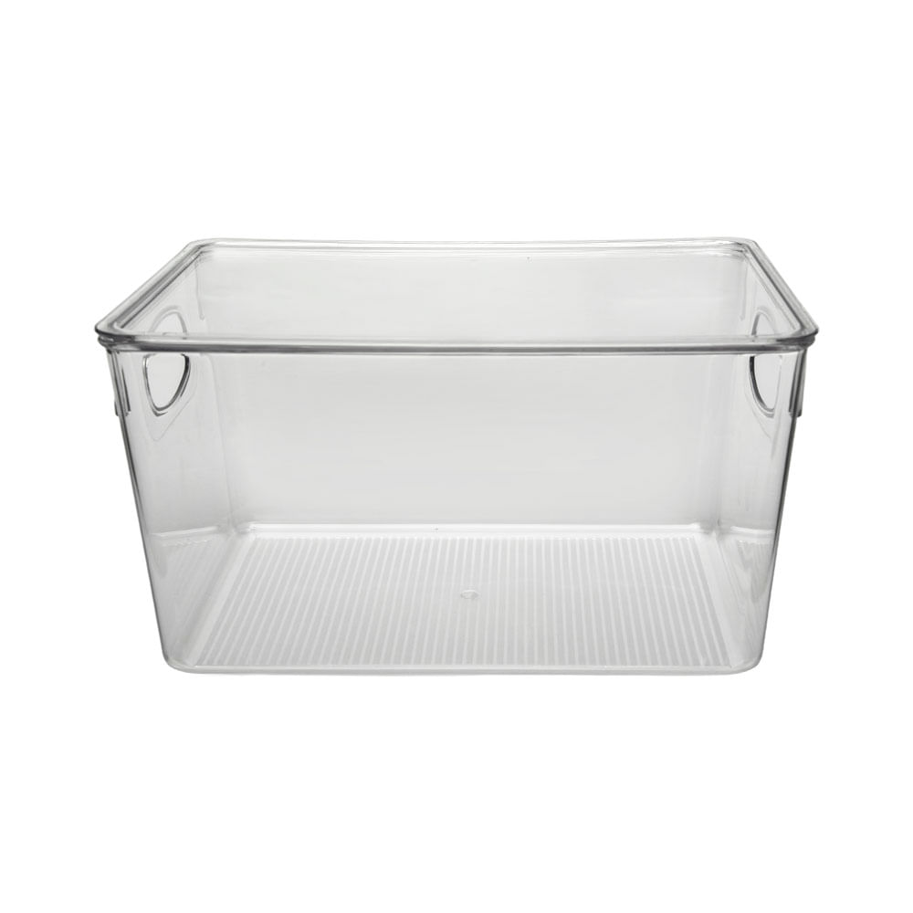 Canasto Krea Transparente Asas con Tapa