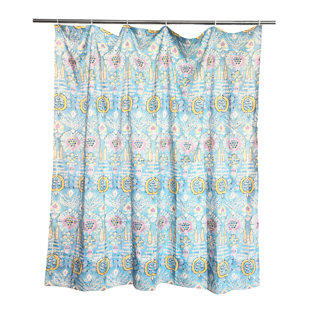 Cortina Baño Krea Microfibra 180x180cm Trazos Gris