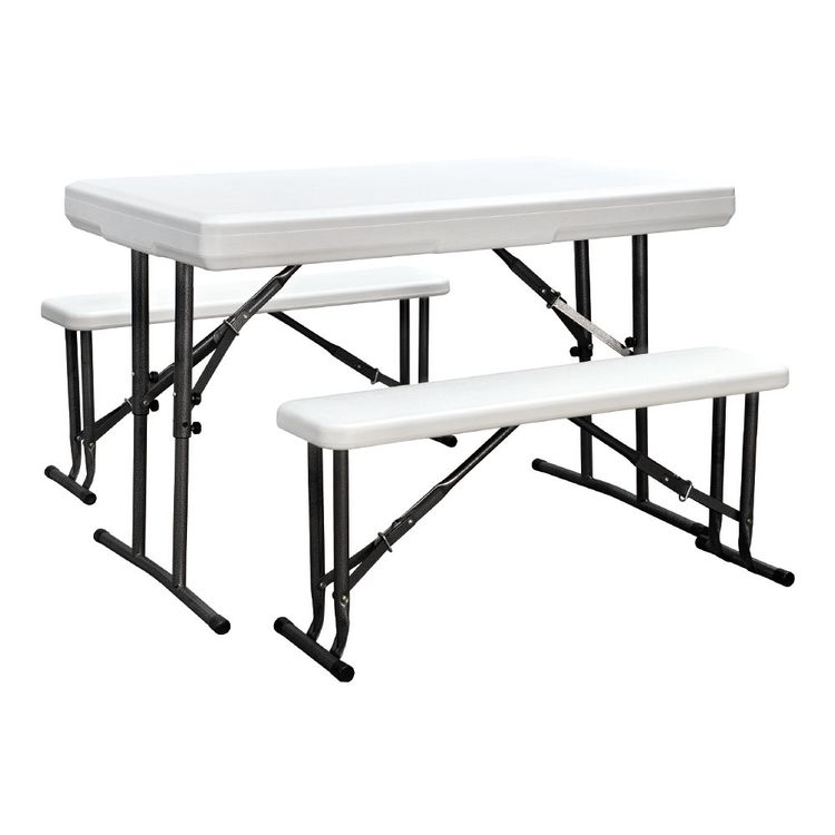 Juego Mesa + 2 Bancas Alpes