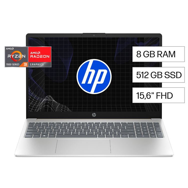Notebook HP 512GB 8GB 15-fc0043la