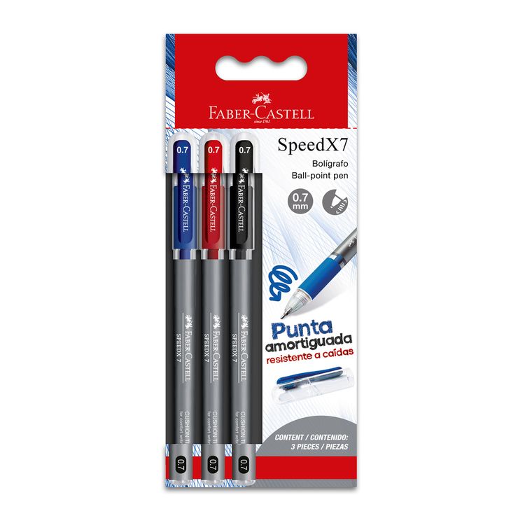 Estuche Lapicero Faber Castell Speedx7 1Z 1Rj 1Ng 3un