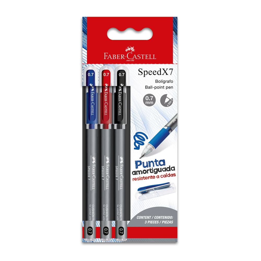 Estuche Lapicero Faber Castell Speedx7 1Z 1Rj 1Ng 3un