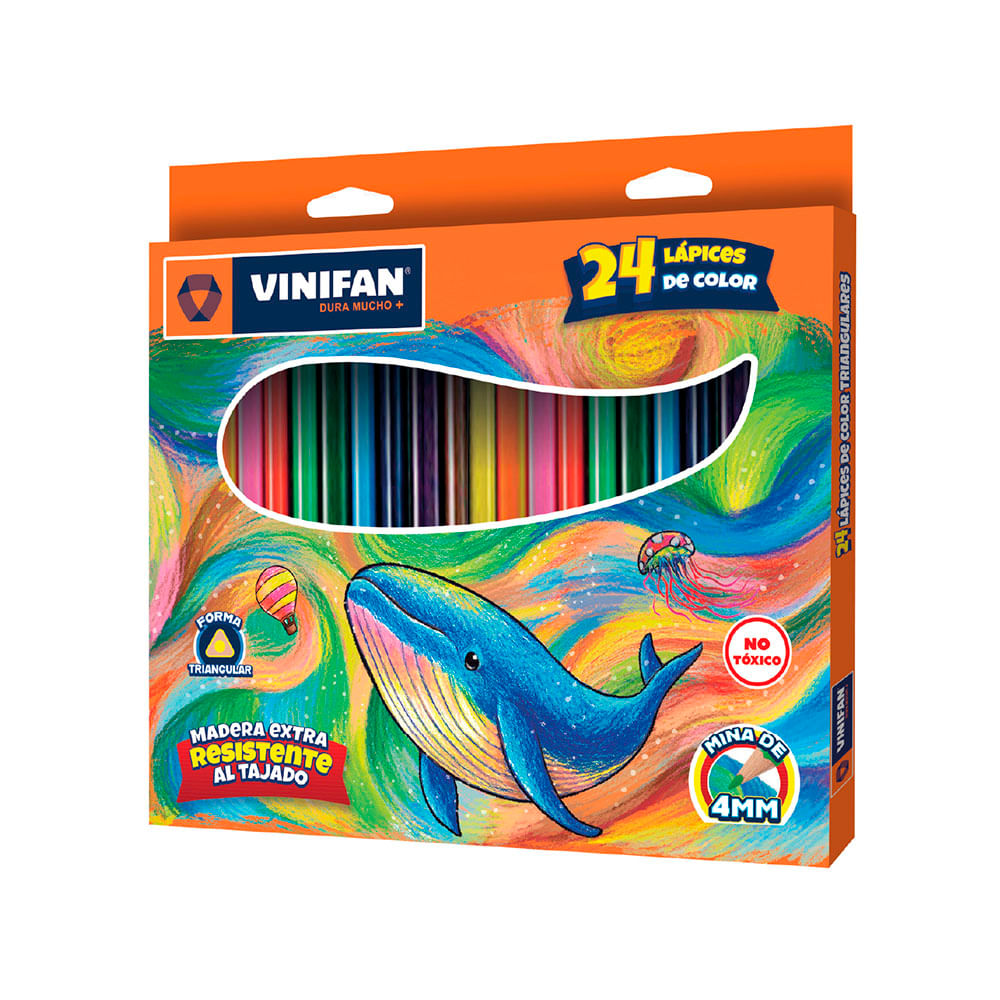 Colores Triangulares Vinifan Largos 24un 4Mm