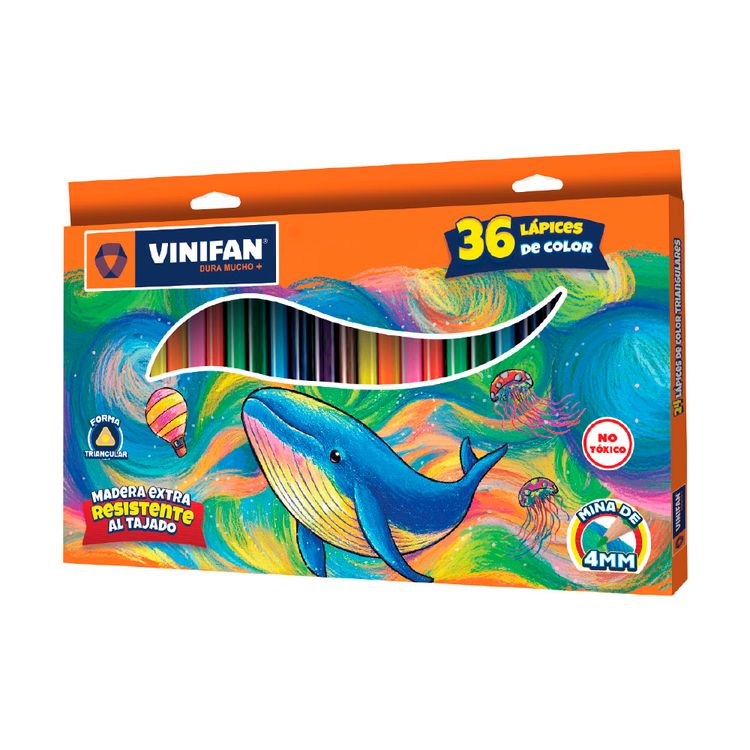 Colores Triangulares Vinifan Largos 36un 4Mm