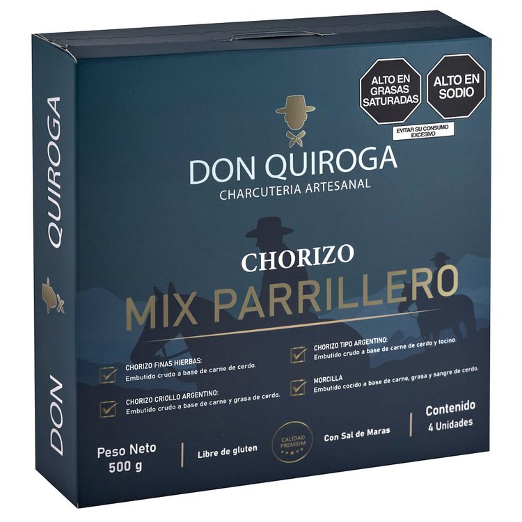 Mix Chorizo Parrillero Don Quiroga 500g