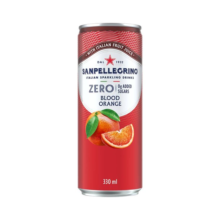 Agua Carbonatada Sanpellegrino Zero Blood Orange Lata 330ml