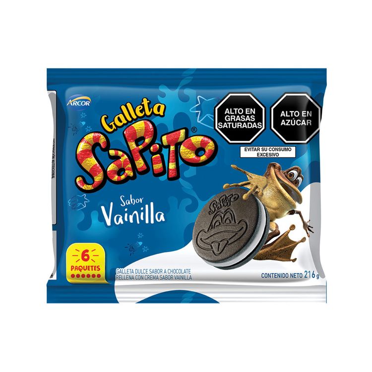 Sixpack Galleta Sapito Crema Sabor Fresa 216g