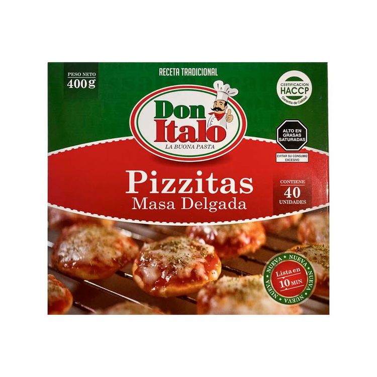 Pizzitas Don Ítalo Masa Delgada 40un