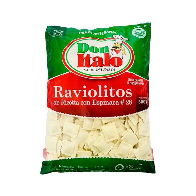 Raviolitos de Ricota con Espinaca Don Italo 500g