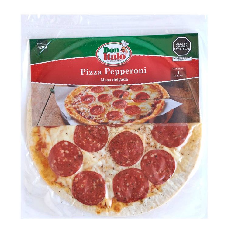 Pizza Pepperoni Masa Delgada Don Ítalo 420g
