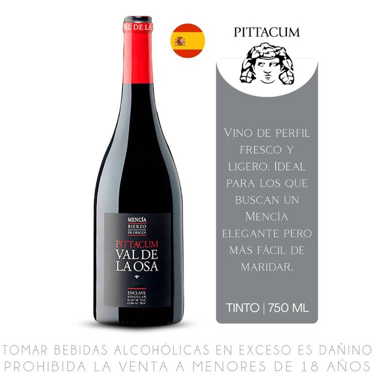 Vino Tinto Mencía Val de la Osa Botella 750ml