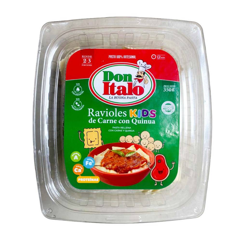 Ravioles de Carne con Quinua Don Italo Kids 350g