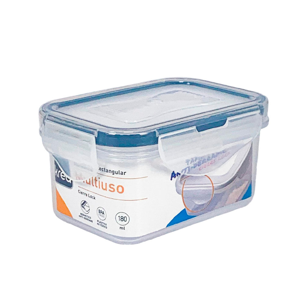 Contenedor Hermético Krea Lock Rectangular 0.18L