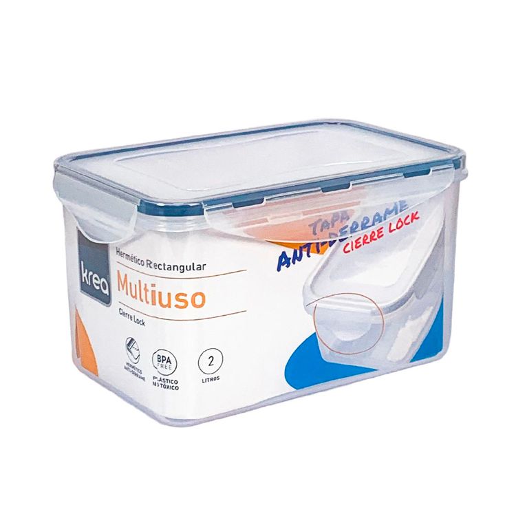 Contenedor Hermético Krea Lock Rectangular 2 Contenedor Hermético Krea Lock Rectangular 2