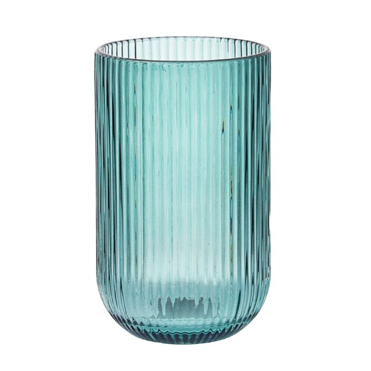 Vaso Vidrio Krea Líneas Verde Shangrila