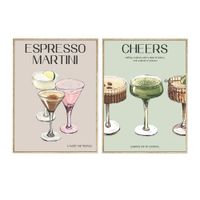Lamina Enmarcada Krea 30x40cm Cocktail
