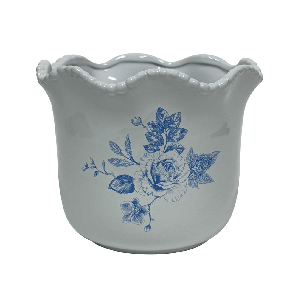 Macetero Krea Decorativo Cerámica Flor