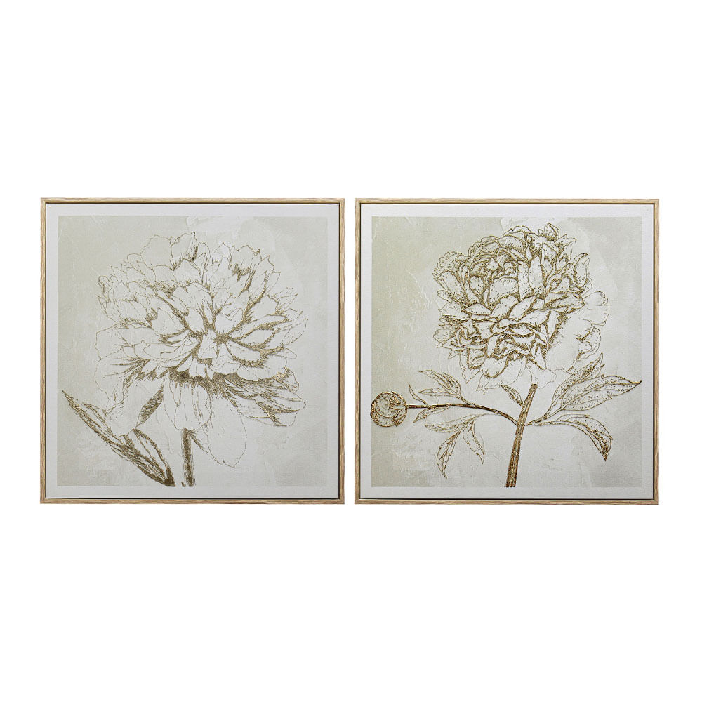 Canvas Krea con Marco 30x30cm Flores