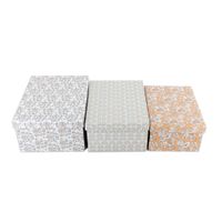 Set 3 Cajas Cartón Krea Rectangular