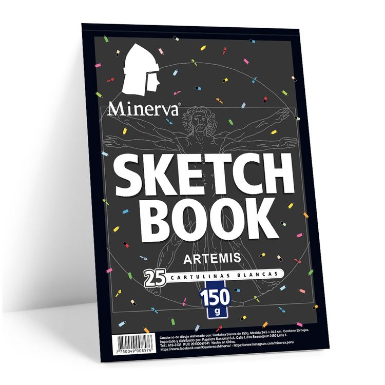 Cuaderno de Dibujo Pro Minerva Sketch Espiral 24 Hojas