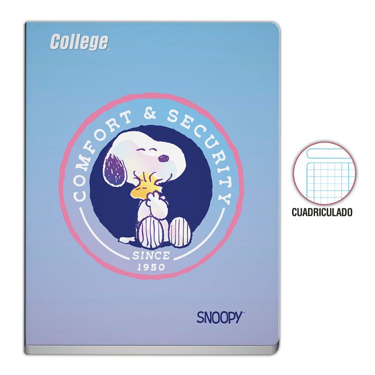 Cuaderno de Luxe Snoopy College 80 Hojas