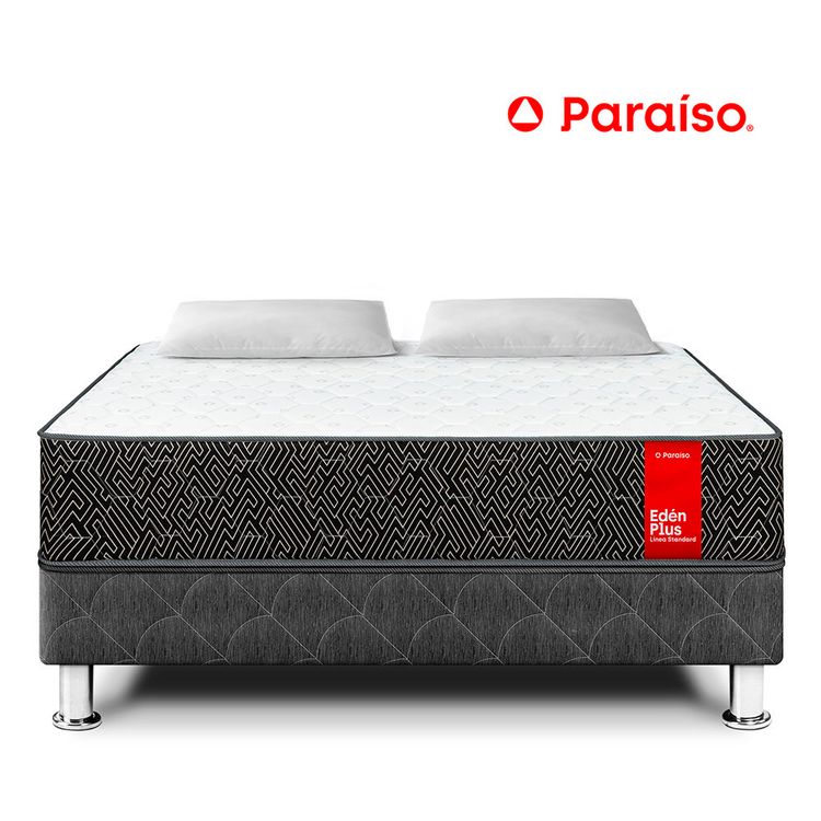 Cama Edén Plus 2 Plazas + 2 Almohadas + Protector