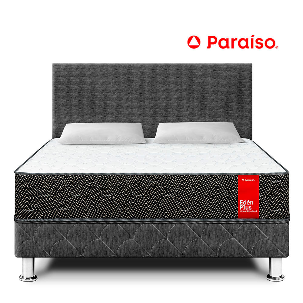 Dormitorio Edén Plus 2 Plazas + 2 Almohadas + Protector
