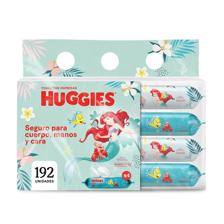 Fourpack Toallitas Húmedas Huggies Disney Princesa 48un