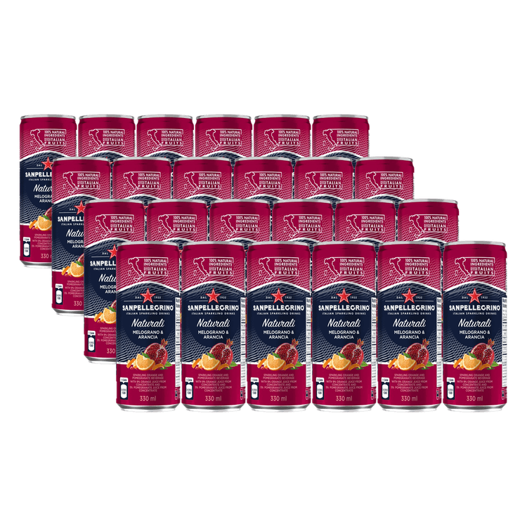 Pack x24 Agua Carbonatada Sanpellegrino Melograno Lata 330ml