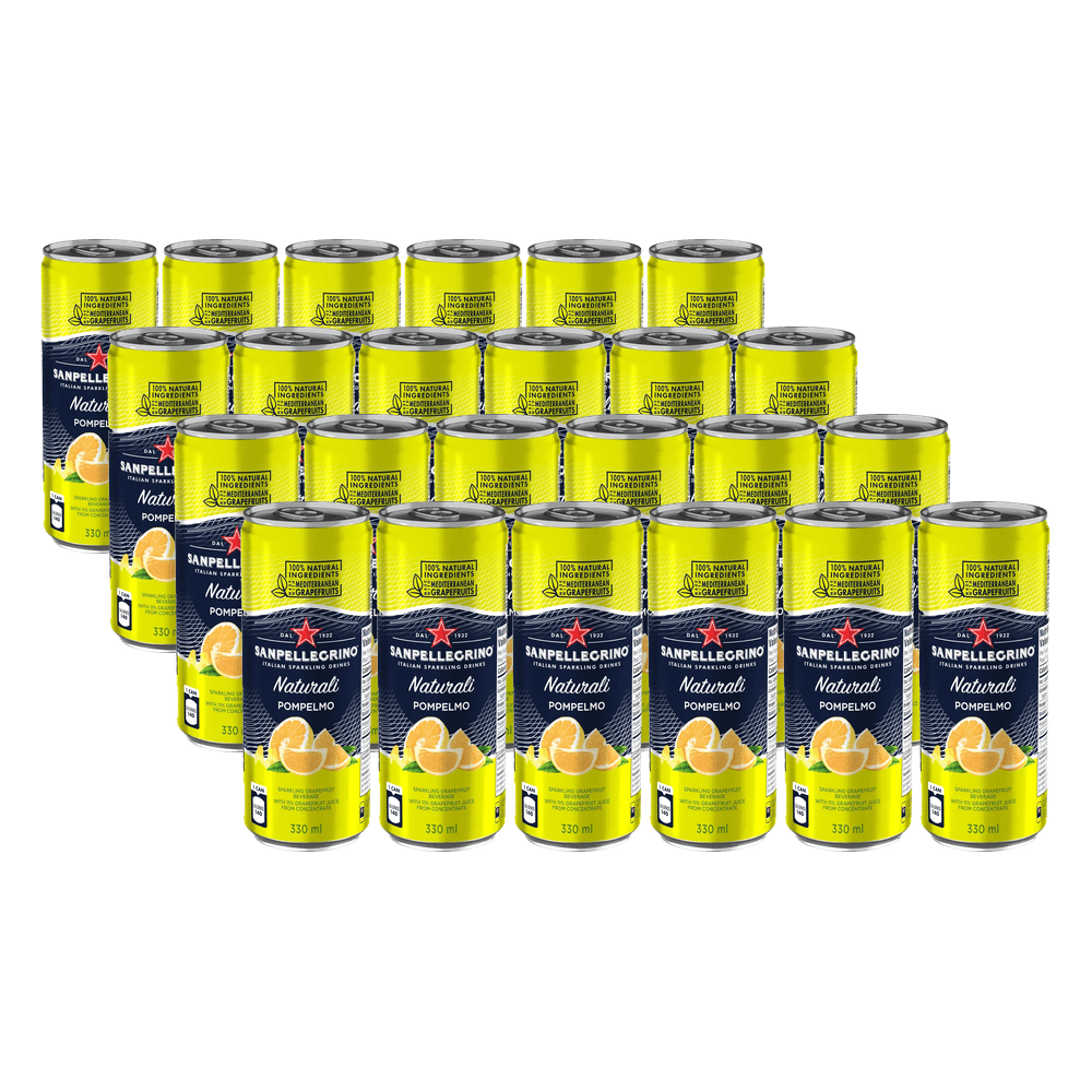 Pack x24 Agua Carbonatada Sanpellegrino Toronja Lata 330ml