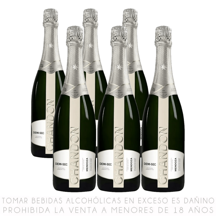 Sixpack Espumante Chandon Demi Sec Botella 750ml