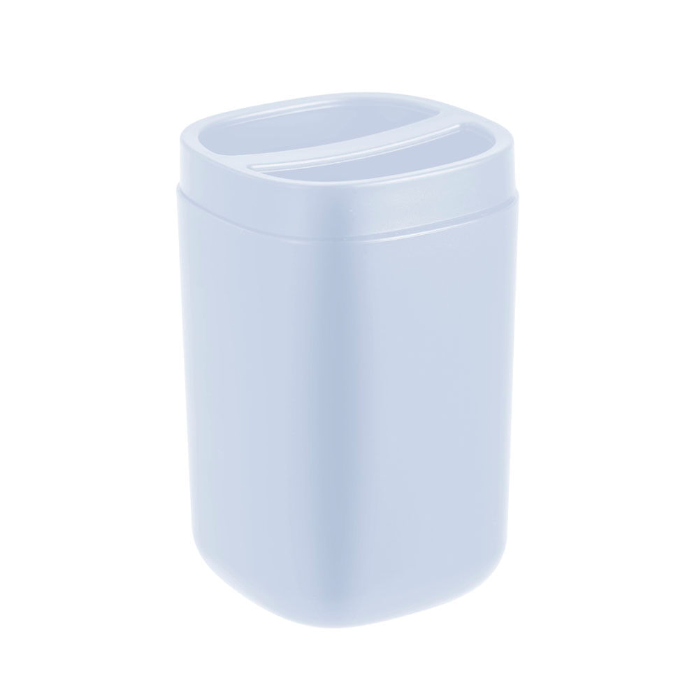 Portacepillo Krea Básico Look Madera Celeste